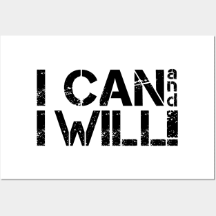 I Can And I Will Inspiring Message Posters and Art